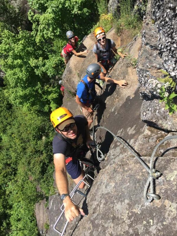 Via Ferrata Mont-Catherine near Mont-Tremblant - Key Points