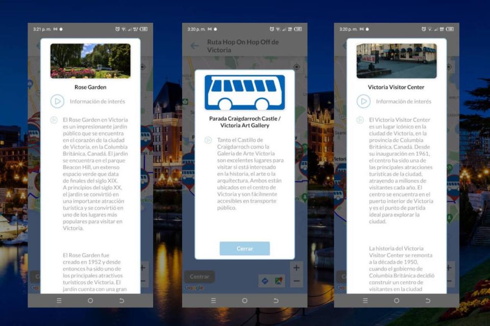 Victoria Self-Guided Tour App - Multilingual Audioguide - Included Features