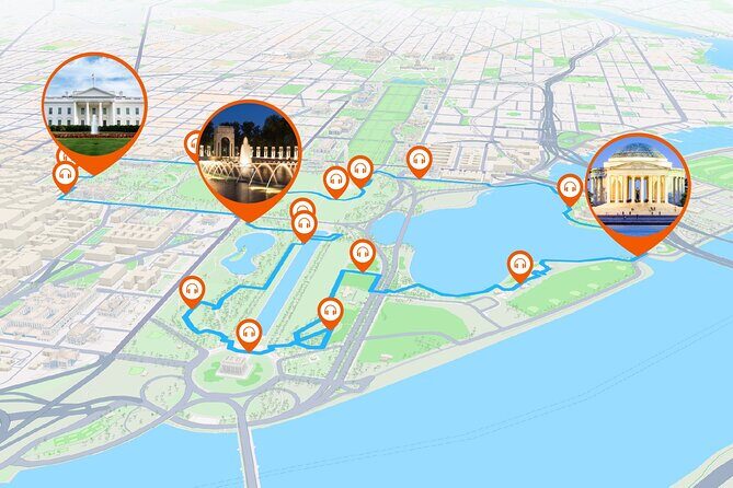 Washington Audio Guided Walking Tour 3h20 and 18 reviews - FAQ