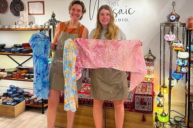 Water Marbling Workshops in Somerset New Jersey - The Artistic Results