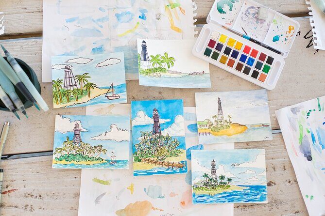 Watercolor Postcard Painting with a Local Artist - Key Points