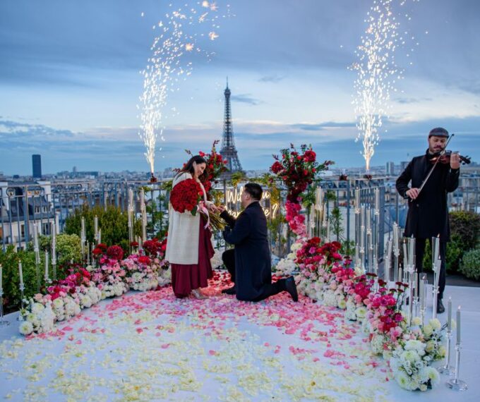 Wedding Proposal on a Parisian Rooftop With 360° View - Creating Lasting Memories