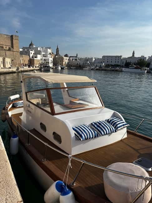 Wooden Gozzo Tour with Aperitif Towards the Beautiful Coast of Polignano - An Authentic Way to See the Polignano Coast