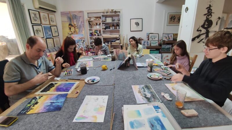 workshop for painting acropolis/landscape with local artist - The Sum Up