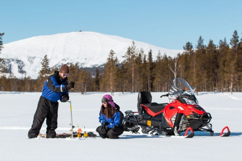 Ylläs: Snowmobile Adventure With Ice Fishing - Key Points