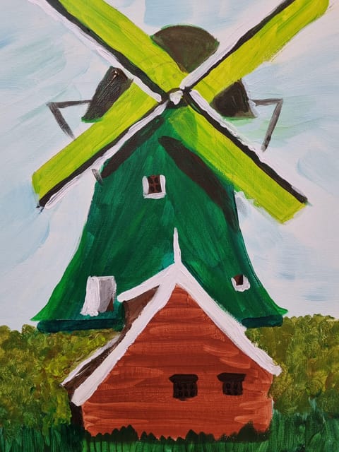 Zaandam: Paint a Dutch Windmill in a Cozy Studio - Techniques and Skill Levels