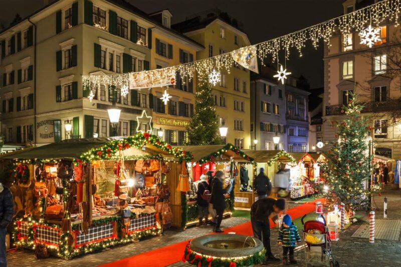 Zurich: Enchanted Christmas - A Festive Journey Walking Tour - Visiting Werdmühleplatz